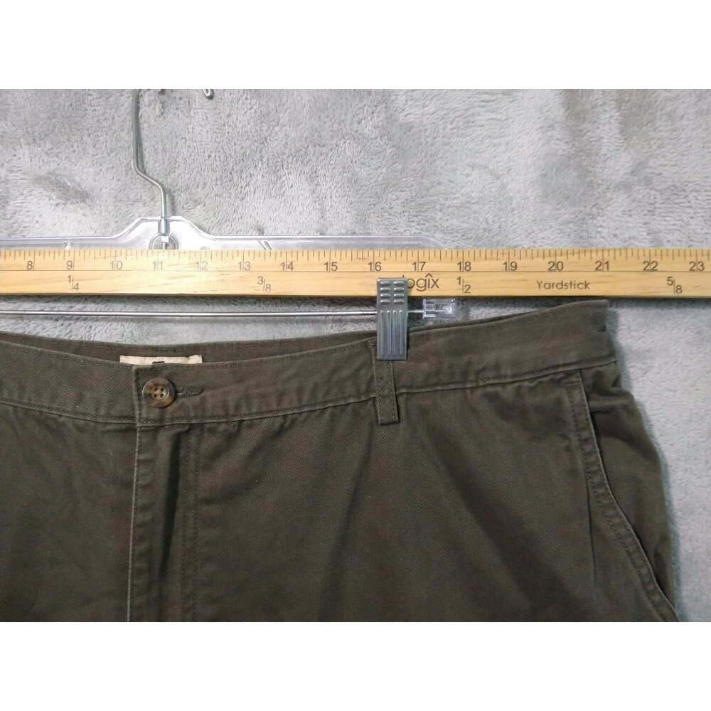 Woolrich Jeans Mens 44 x 31 Green Flannel Lined Chino High Rise Tapered Leg - Picture 4 of 10